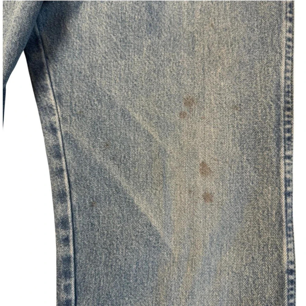 Wrangler George Straight Slim Cowboy Cut ‎ Blue Jeans Mens 34x30 Western STAINS
